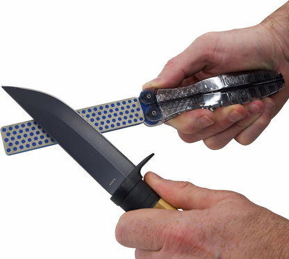 DMT DiaFold Portable Sharpening Stone - Double Sided, Foldable Diamond Knife Sharpener for the Workshop, Jobsite or Kitchen - Extra Fine/Extra Extra Fine - Non-Slip - 9.5L x 5W x 3.25H Inches
