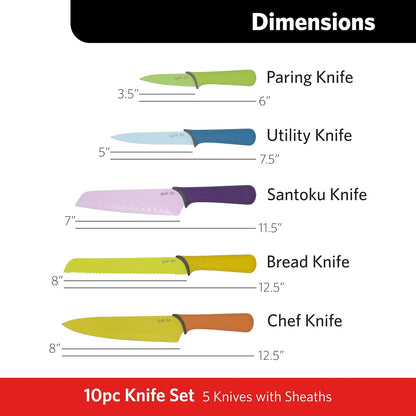 Glad Paring Knife Set, Pack of 4 | Sharp Stainless Steel Blades with Non-Slip Handles | 3.5-Inch Kitchen Knives for Cutting Vegetables and Peeling Fruit,Gray