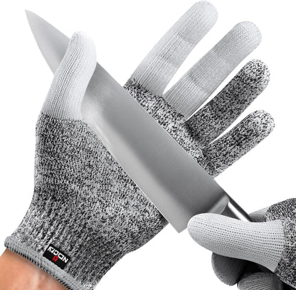 Premium Cut Resistant Gloves Food Grade — 100% Food Safe — Level 5 Meat Cutting Glove for Chefs & Butchers — Perfect Mandoline Glove or Oyster Shucking Gloves with Superior Comfort & Dexterity