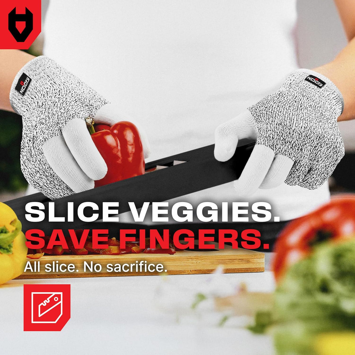 Premium Cut Resistant Gloves Food Grade — 100% Food Safe — Level 5 Meat Cutting Glove for Chefs & Butchers — Perfect Mandoline Glove or Oyster Shucking Gloves with Superior Comfort & Dexterity