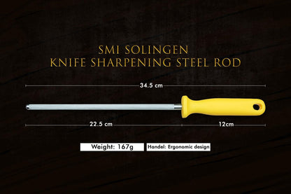 9 inch Knife Honing Steel Solingen Germany Sharpening Steel Rod Kitchen Knife Sharpener