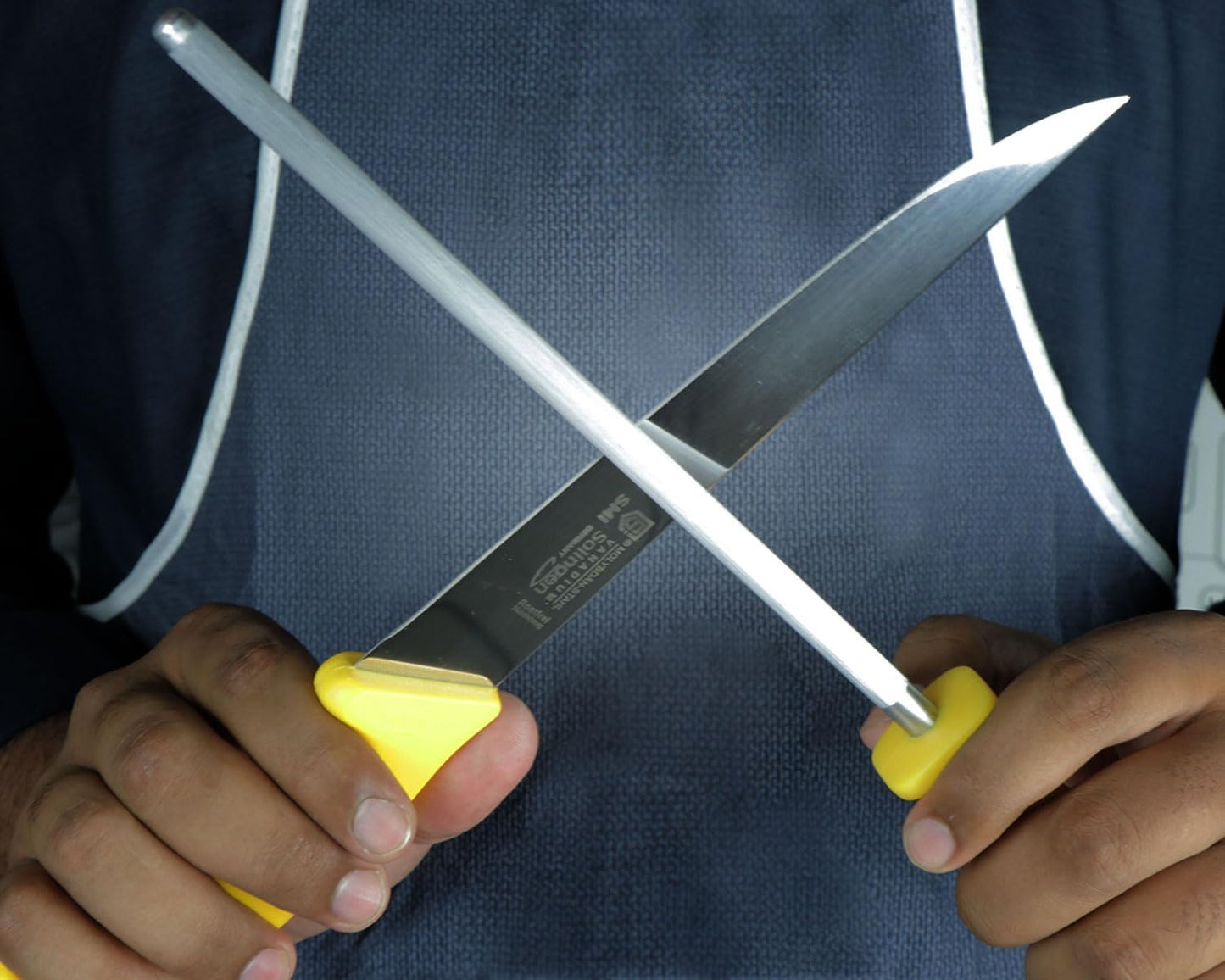 9 inch Knife Honing Steel Solingen Germany Sharpening Steel Rod Kitchen Knife Sharpener