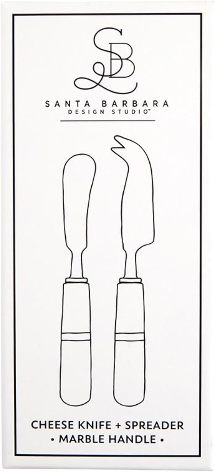 Cheese Knives - Gift Boxed Stainless Steel Wood Handled Bell & Chisel Knife & Fork Set, 3-Piece, Here for the Charcuterie
