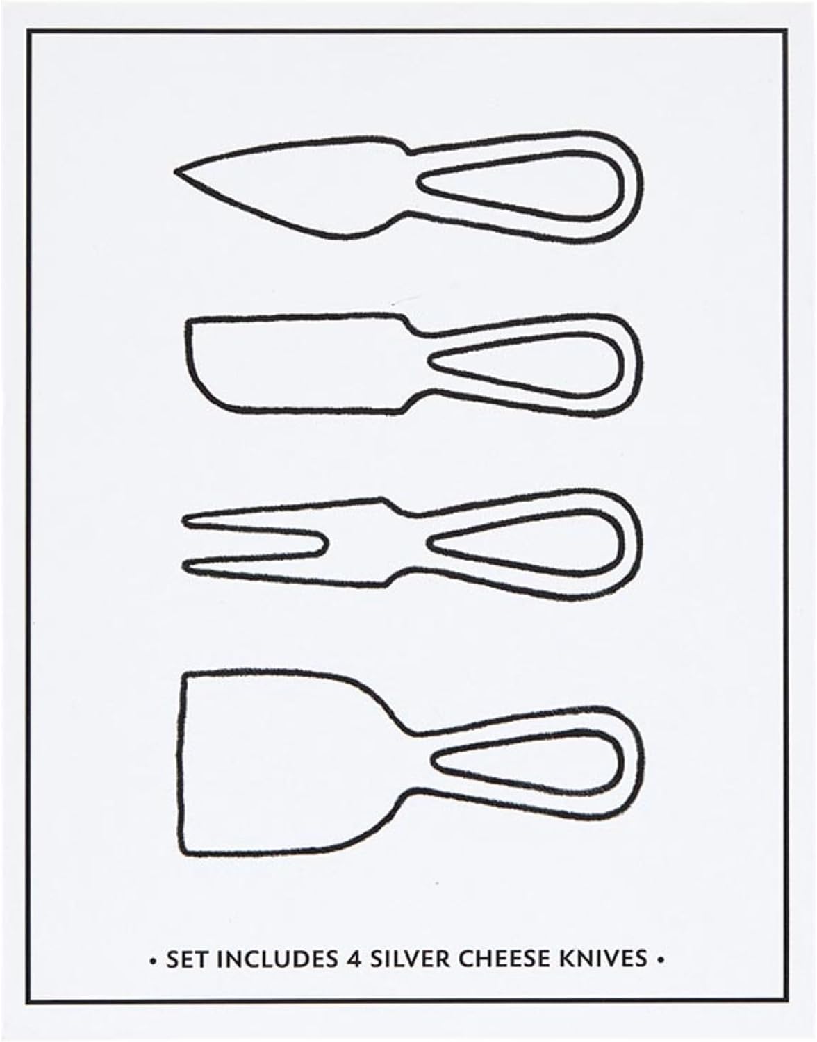 Cheese Knives - Gift Boxed Stainless Steel Wood Handled Bell & Chisel Knife & Fork Set, 3-Piece, Here for the Charcuterie