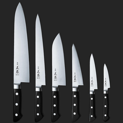 AT Sujihiki Slicing Knife 9.4" (240mm) Made in JAPAN, Japanese Slicer Knife for Brisket, Meat, Sashimi, Sushi, Sharp Japanese Stainless Steel Blade, Full Tang Pakkawood Handle, Black