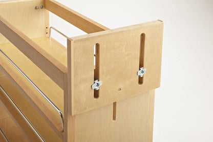 Wood Base Cabinet Knife Block Pullout Organizer w/Soft-Close