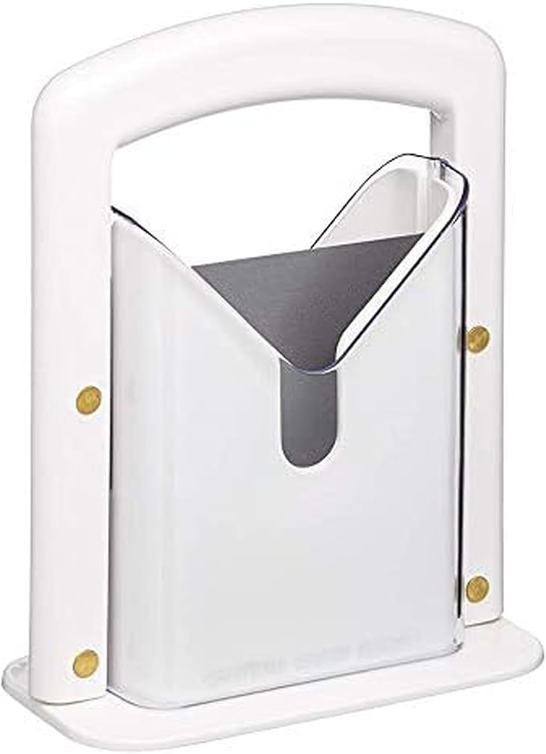 Bagel Biter Bagel Slicer and Cutter - Slices Bagels, English Muffins, Buns and Rolls Evenly and Safely - High-Carbon Stainless Steel Blade with Acrylic Safety Shield, Dishwasher Safe