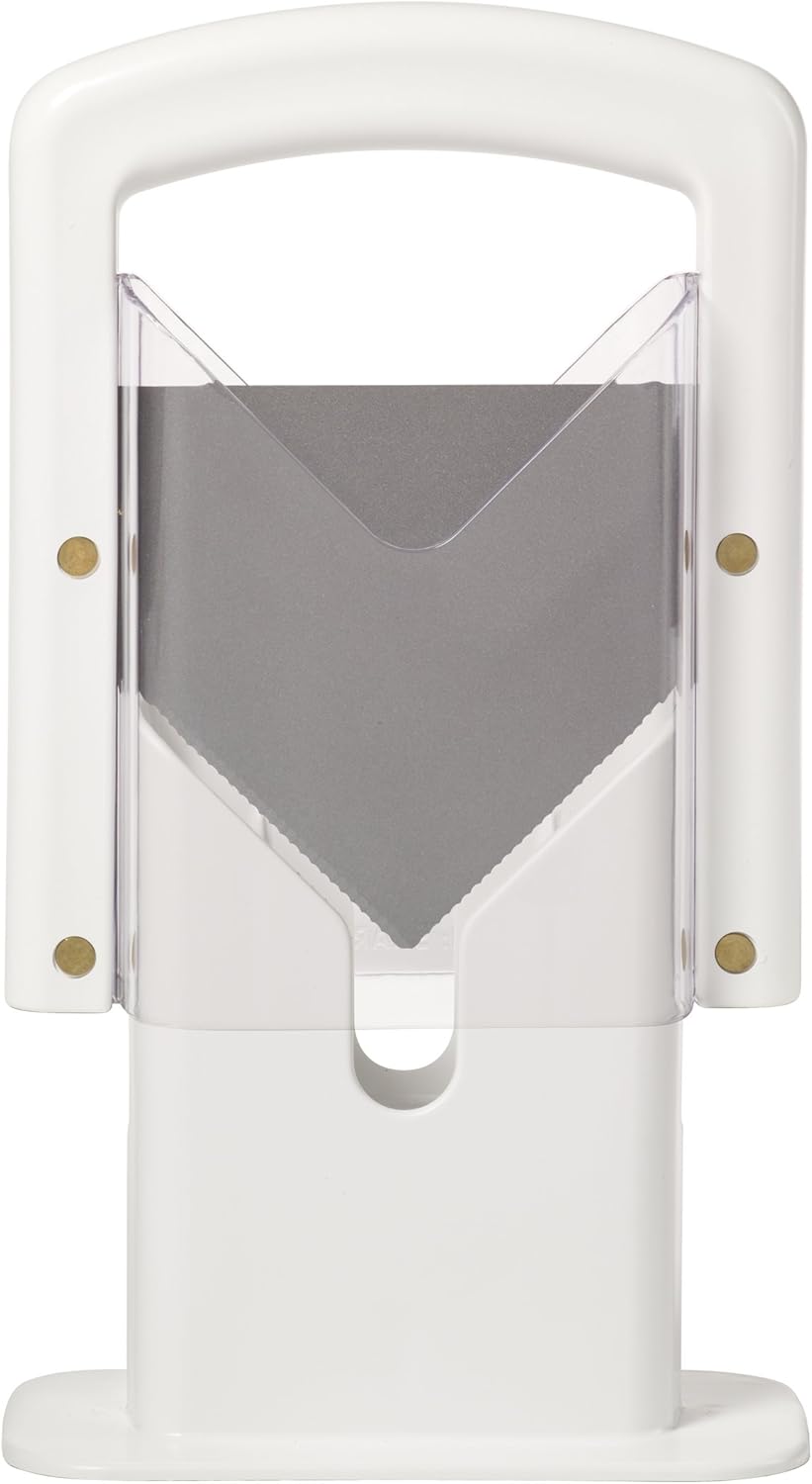 Bagel Biter Bagel Slicer and Cutter - Slices Bagels, English Muffins, Buns and Rolls Evenly and Safely - High-Carbon Stainless Steel Blade with Acrylic Safety Shield, Dishwasher Safe