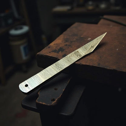 Handmade Kiridashi Knife – Precision Japanese Marking Tool – Damascus Steel Blade – Compact Craft & Carving Knife for Woodworking, Leatherwork, DIY & Artisan Use