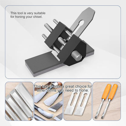 Chisel Sharpening Jig Kit with Adjustable Honing Guide