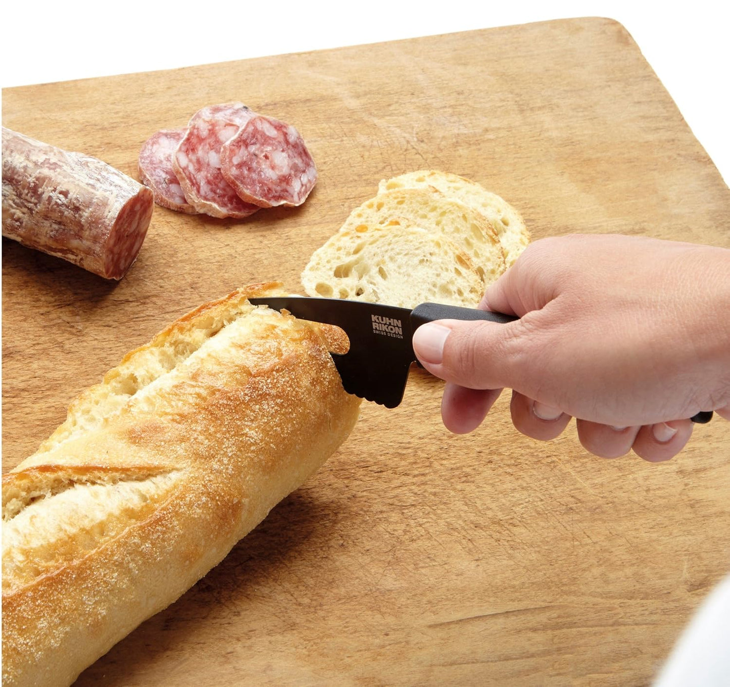 COLORI+ Non-Stick Cheese Knife Set with Safety Sheaths, Set of 3, Black