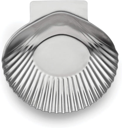 Grillable Shells, Stainless Steel Grillable Oyster Shells, Set of 12 | Grill or Bake Oysters | Durable Stainless Steel Grilling Shells | Cook & Serve Oysters | Seafood Barbeque Accessories