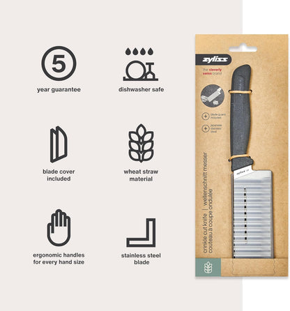 Crinkle Cut Knife, Potato and Vegetable Cutter, Stainless Steel