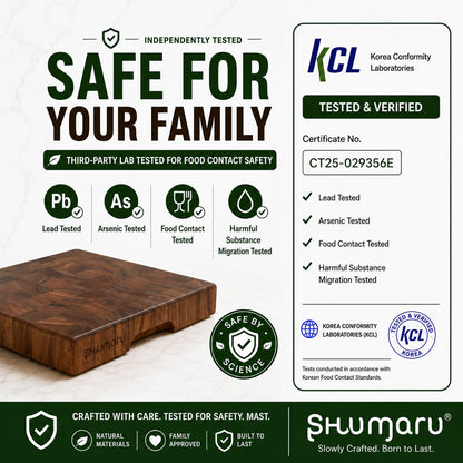 Mahogany End Grain Cutting Board, 17×13×1.6 in – Handmade Butcher Block, Knife-Friendly, Juice Groove, Non-Slip Feet