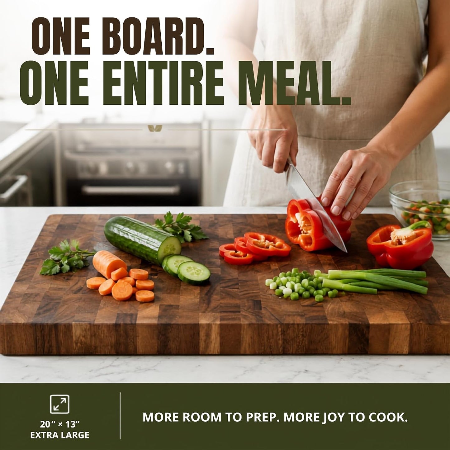 Mahogany End Grain Cutting Board, 17×13×1.6 in – Handmade Butcher Block, Knife-Friendly, Juice Groove, Non-Slip Feet