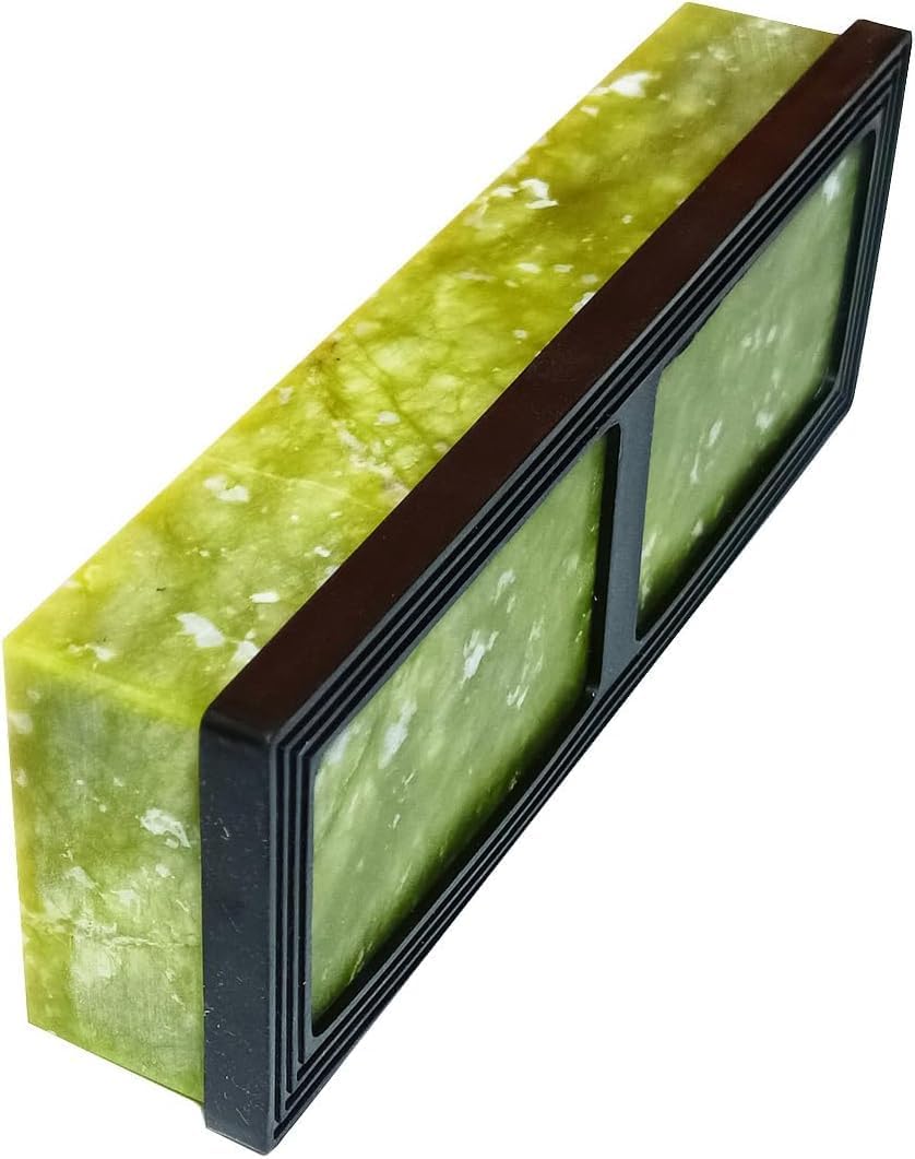 Knife Sharpening Stone,10000 Grit Whetstone Final Fine Polishing Natural Green Honing Oilstone for Knives Tools,Cutting Tools 180 * 60 * 30mm (A)