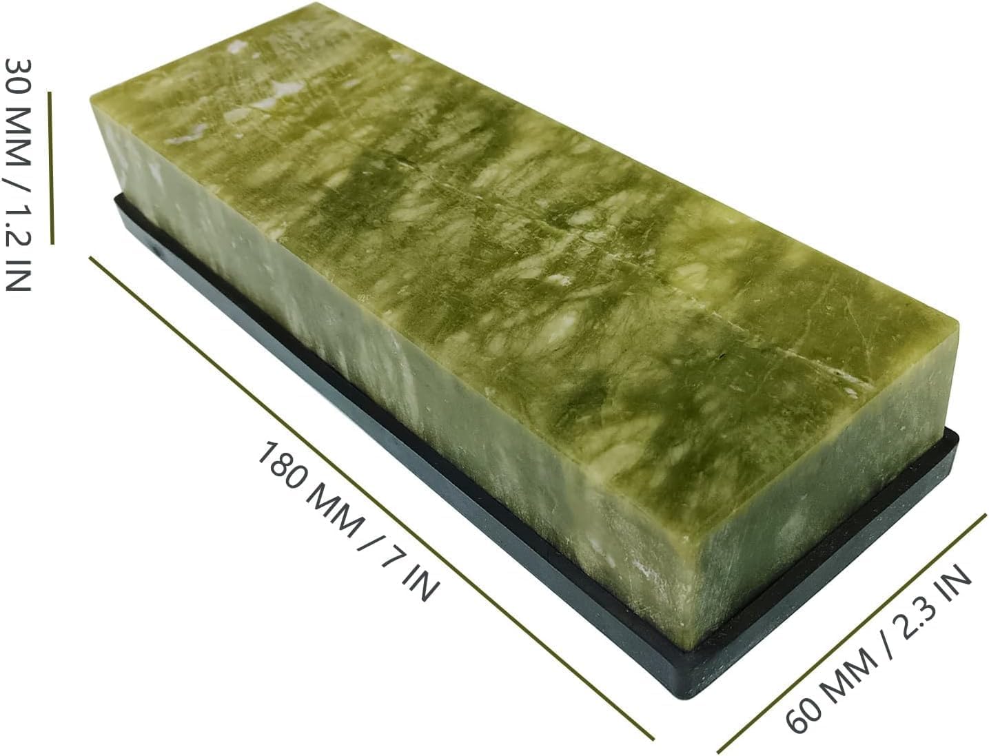 Knife Sharpening Stone,10000 Grit Whetstone Final Fine Polishing Natural Green Honing Oilstone for Knives Tools,Cutting Tools 180 * 60 * 30mm (A)