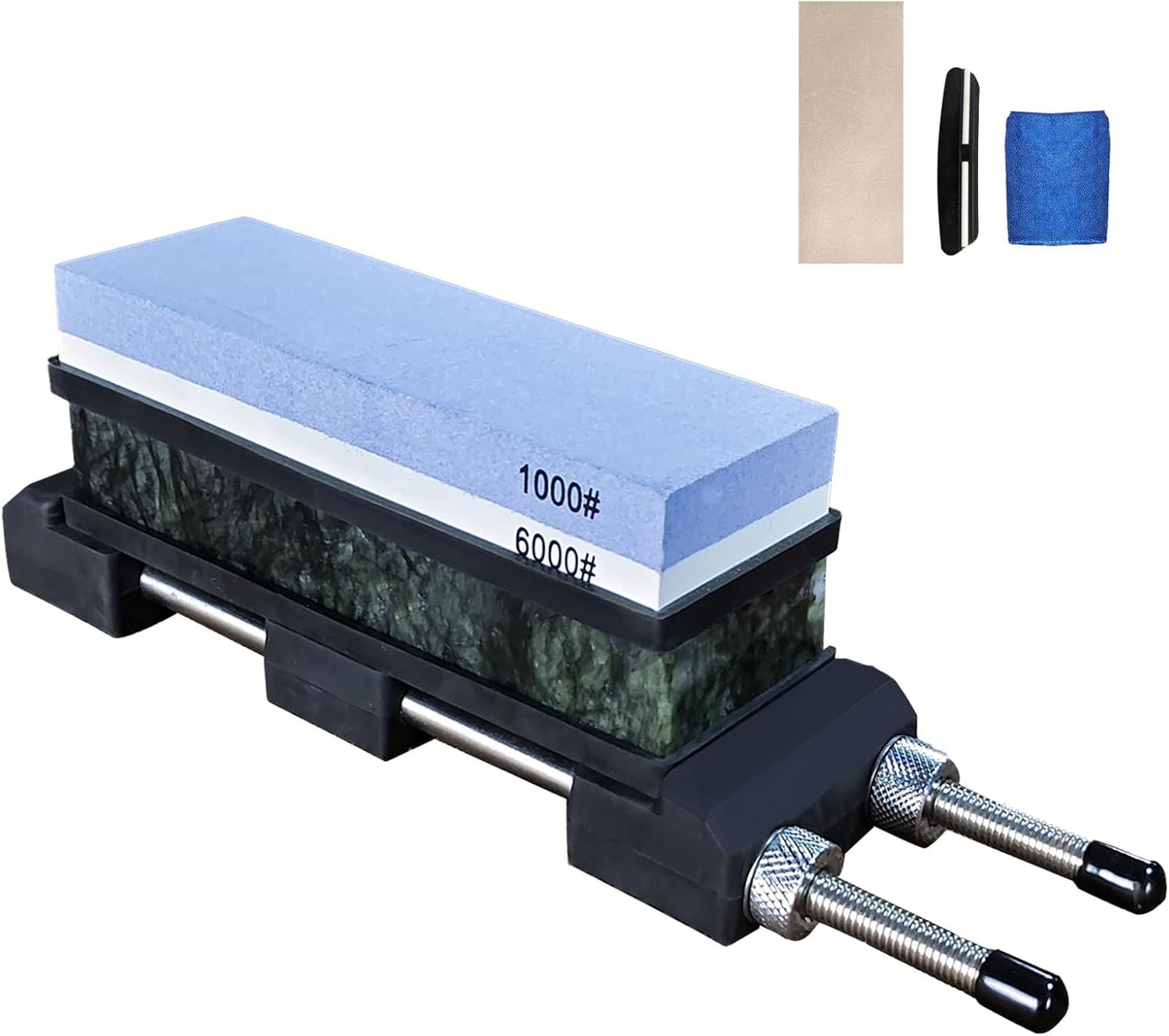 Knife Sharpening Stone,10000 Grit Whetstone Final Fine Polishing Natural Green Honing Oilstone for Knives Tools,Cutting Tools 180 * 60 * 30mm (A)