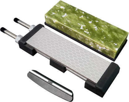 Knife Sharpening Stone,10000 Grit Whetstone Final Fine Polishing Natural Green Honing Oilstone for Knives Tools,Cutting Tools 180 * 60 * 30mm (A)