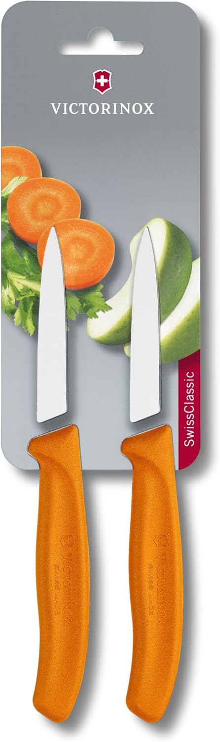 Swiss Classic 2 Piece Paring Knife Set Straight Edge Pointed Tip - Yellow