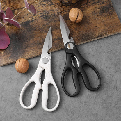 2Pcs Kitchen Scissors All Purpose Shears Heavy Duty Come Apart Poultry Shears Stainless Steel Cooking Utensils Gadgets Soft Grip Comfort Handle for Meat Chicken Fish Poultry