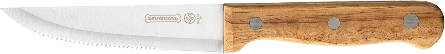 5 inch Steak Knife Set of 6 pieces with Wood Handle