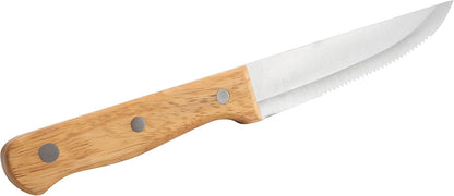5 inch Steak Knife Set of 6 pieces with Wood Handle