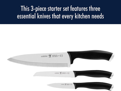 Silvercap Razor-Sharp 3-Piece Kitchen Knife Set, Chef Knife, Paring Knife, Utility Knife, German Engineered Informed by 100+ Years of Mastery