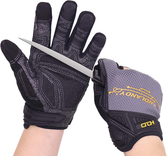 Anti Vibration Gloves, SBR Padding, TPR Protector, Mechanic Work Gloves