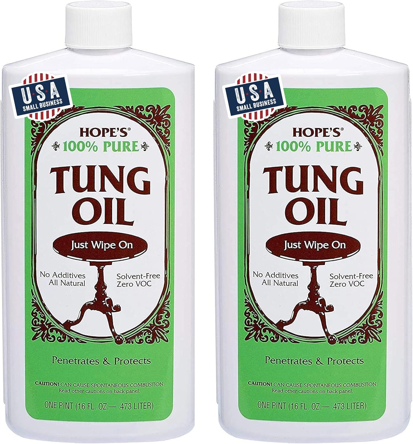 100% Pure Tung Oil, Food Safe, Premium Waterproof Natural Wood Finish and Sealer for Indoor and Outdoor Projects,16 Fl Oz, 1 Pack