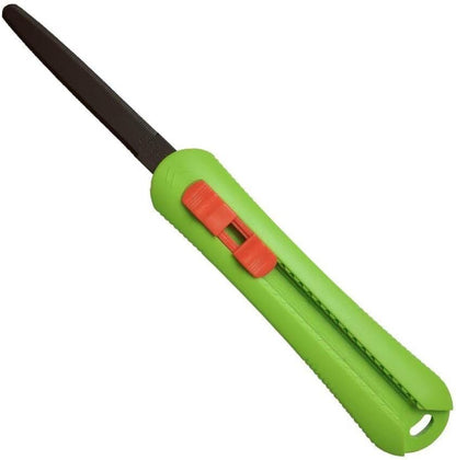 Box Cutter Retractable Blade, Safety Corrugated Cardboard Cutter Knife [Non-Stick Fluorine Coating Blade], Made in JAPAN, Green (DC-30F-1)