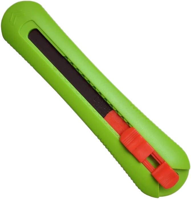 Box Cutter Retractable Blade, Safety Corrugated Cardboard Cutter Knife [Non-Stick Fluorine Coating Blade], Made in JAPAN, Green (DC-30F-1)