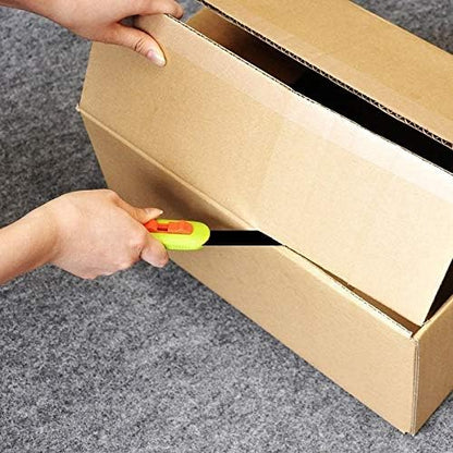 Box Cutter Retractable Blade, Safety Corrugated Cardboard Cutter Knife [Non-Stick Fluorine Coating Blade], Made in JAPAN, Green (DC-30F-1)