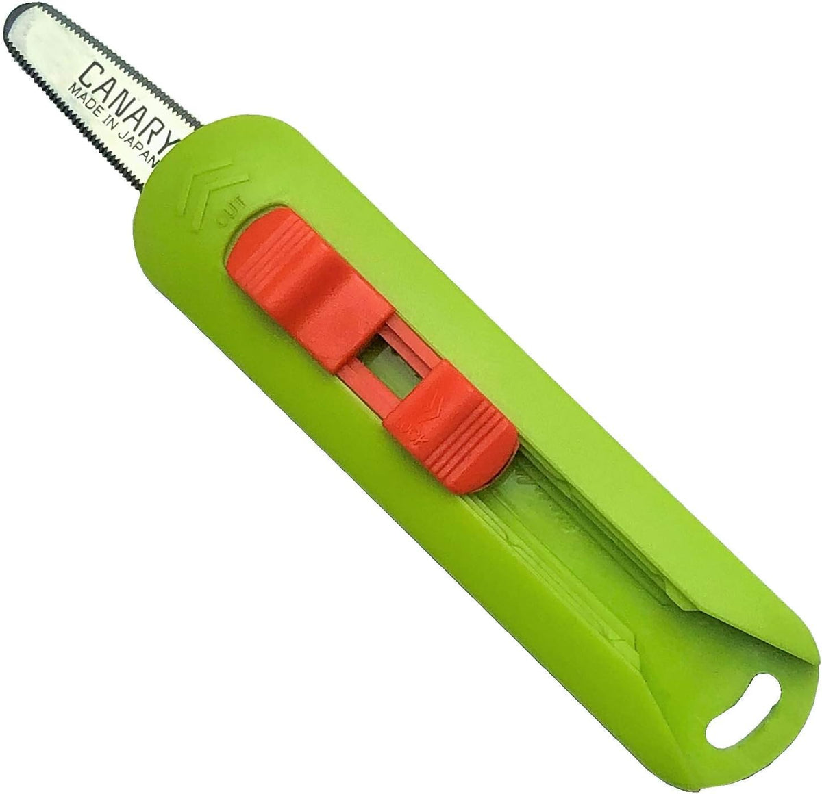 Box Cutter Retractable Blade, Safety Corrugated Cardboard Cutter Knife [Non-Stick Fluorine Coating Blade], Made in JAPAN, Green (DC-30F-1)