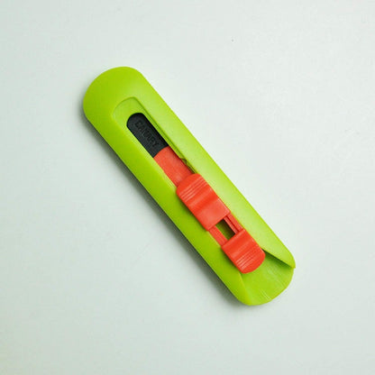 Box Cutter Retractable Blade, Safety Corrugated Cardboard Cutter Knife [Non-Stick Fluorine Coating Blade], Made in JAPAN, Green (DC-30F-1)