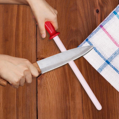 Sharpeners Bar Kitchen Knife Sharpening Rod Ceramic Grinding Honing Tool Non Slip Handle Suitable for Home Knife Maintenance, 37.5cm