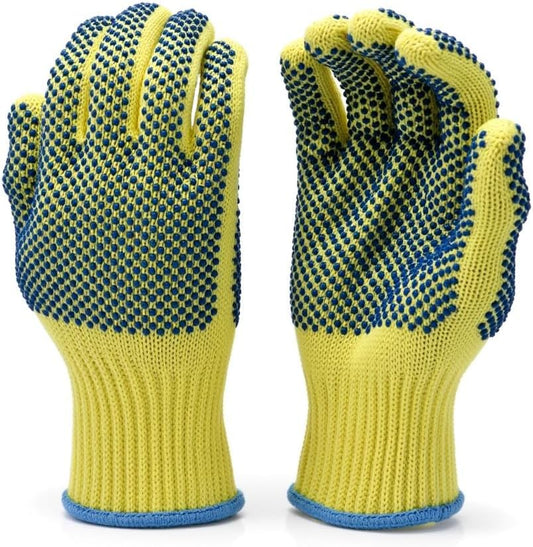 1670L Yellow Kevlar Knit Cut Resistant Work Gloves, Protective Gloves to Secure Hands From Scrapes, Cuts In Kitchen, Wood Carving, Carpentry & DEA