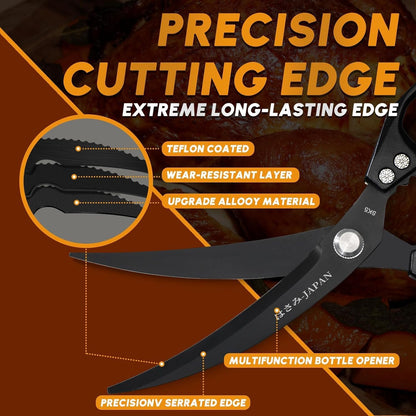 Huusk Kitchen Scissors for Food - Multifunction Kitchen Shears Heavy Duty