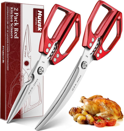 Huusk Kitchen Scissors for Food - Multifunction Kitchen Shears Heavy Duty