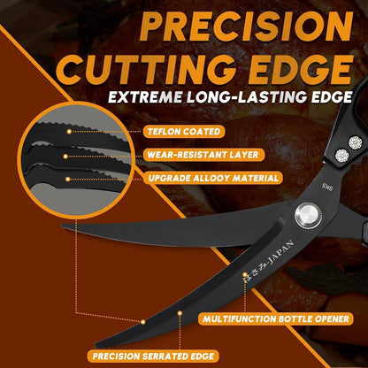 Huusk Kitchen Scissors for Food - Multifunction Kitchen Shears Heavy Duty