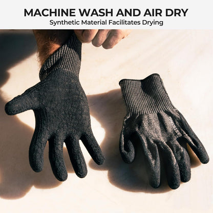 Kut Safe Cut Resistant Fishing Gloves for Men & Women | ANSI Level 6 Cut Protection, Ideal for Filleting, Outdoor, HPPE & Metal knit, Non-Slip Rubber palm, Easy-Clean Texture