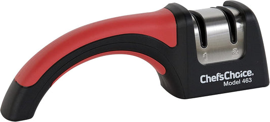 Professional Manual Knife Sharpeners Pronto Hone for 15-Degree Straight-Edge and Serrated Knives with Precise Angle Control & Compact Footprint, 2 Stage, Black