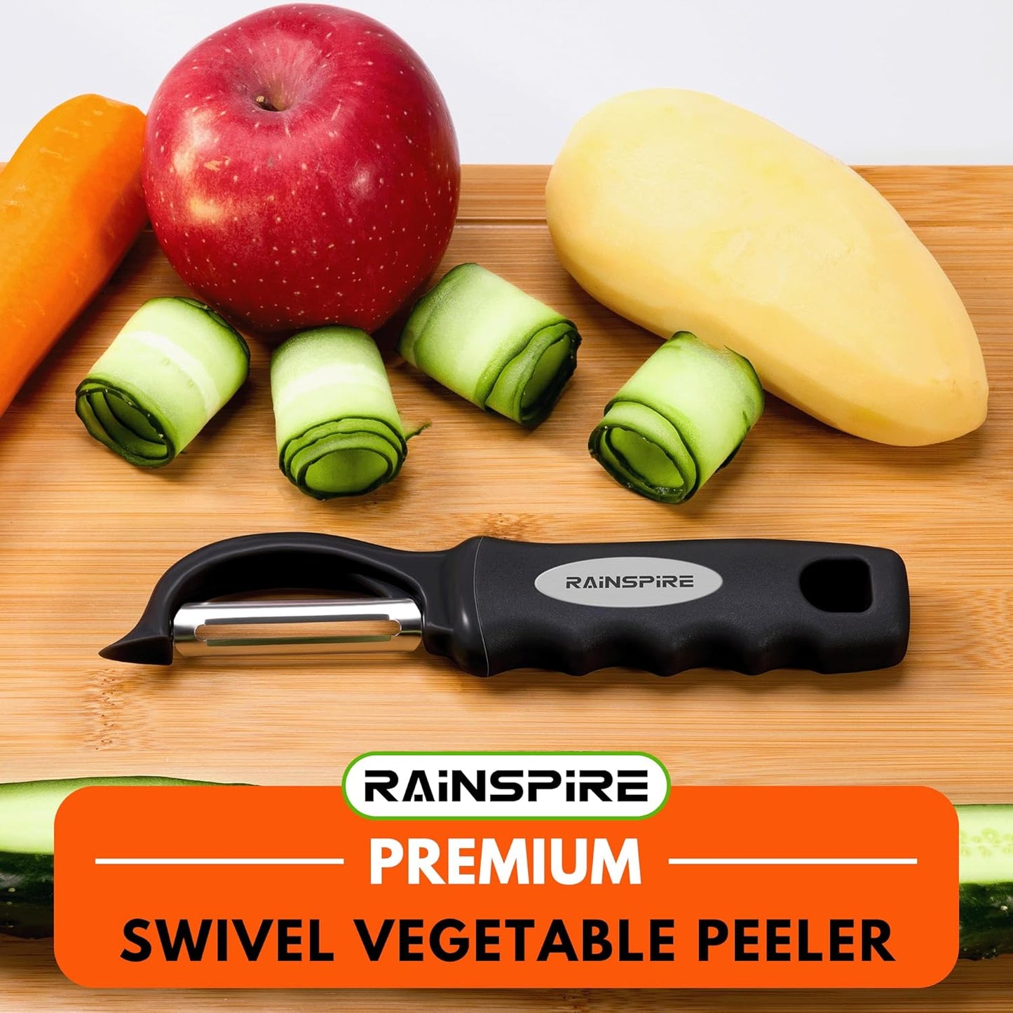 Vegetable Peeler Potato Peelers for Kitchen, Sharp Stainless Steel Blades Veggie, Comfortable Handle Fruit Peeler, Carrot Peeler Apple Peeler Dishwasher Safe Black, 1-Pack