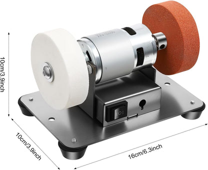 Mini Belt Sander, 96W Electric Benchtop Sander, 7 Adjustable Speed Bench Knife Sharpener, Multi Function Grinder Sanding Machine for Metal Working DIY, Knife Sharpening
