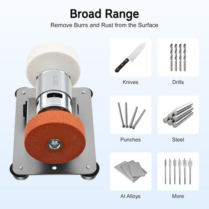 Mini Belt Sander, 96W Electric Benchtop Sander, 7 Adjustable Speed Bench Knife Sharpener, Multi Function Grinder Sanding Machine for Metal Working DIY, Knife Sharpening