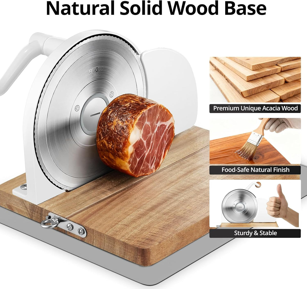 Foldable Manual Bread Slicer, 2 German RSG Blades for Homemade Sourdough