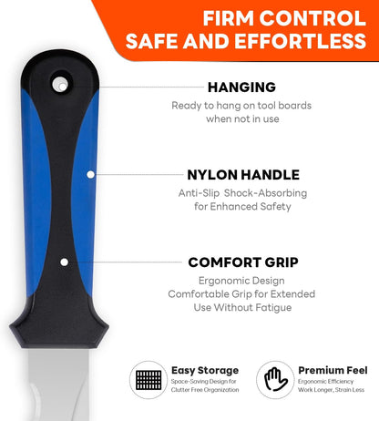 Insulation Knife - Sod Cutter Knife: stainless steel 11.14-Inch sharp blade, double side utility Lawn Repair Saw with Nylon Sheath