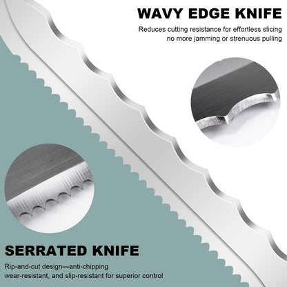 Insulation Knife - Sod Cutter Knife: stainless steel 11.14-Inch sharp blade, double side utility Lawn Repair Saw with Nylon Sheath