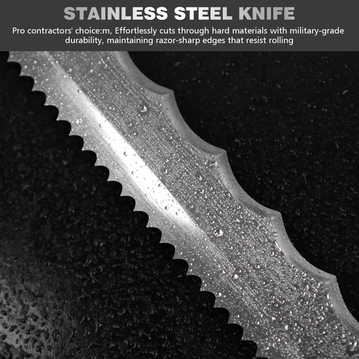 Insulation Knife - Sod Cutter Knife: stainless steel 11.14-Inch sharp blade, double side utility Lawn Repair Saw with Nylon Sheath