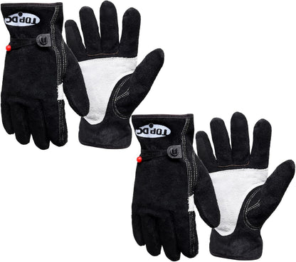 Welding Gloves 16-Inch 932°F Heat Resistant Leather for MIG, Stick | Foil Layer, 1.2 mm Cowhide, Kevlar Stitching and Cotton Lining; Cuff Protects Forearms for Fireplace, Grill and Stove Use